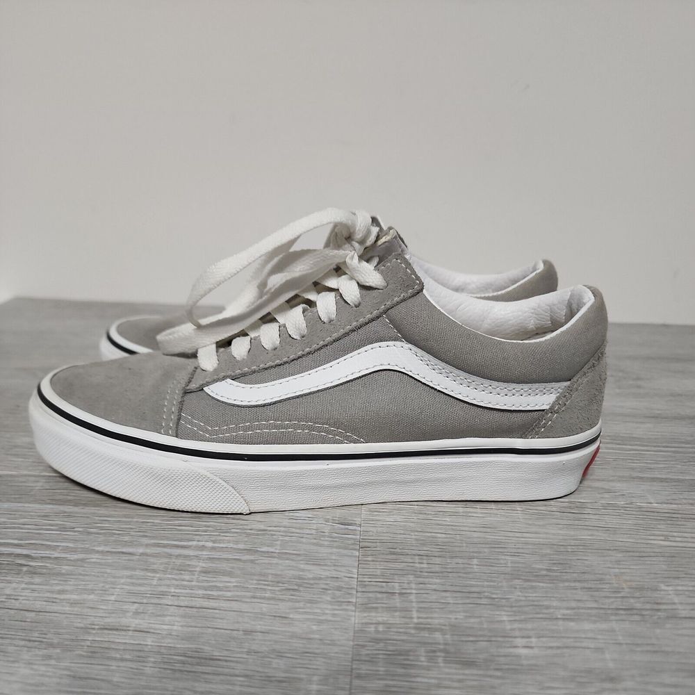Vans Off The Wall Mens 4 Old Skool Skate Shoes Gray 508731 Low‎ Top Women 5 - Picture 3 of 10